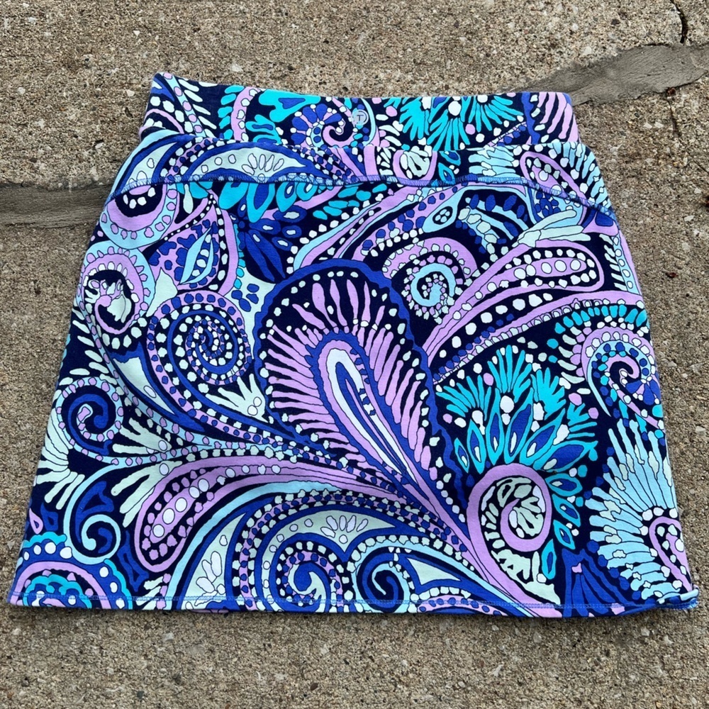 T by Talbots Colorful Paisley Print Skirt